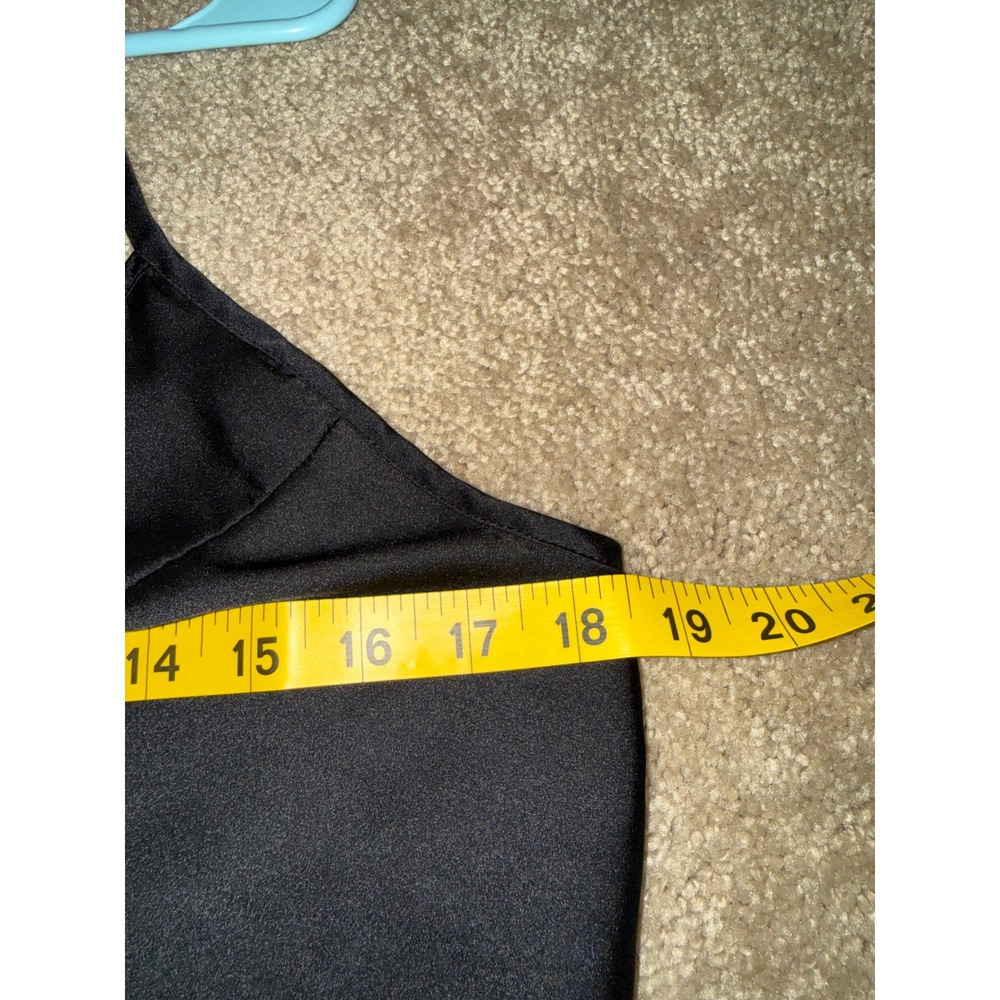 Twelfth Street by Cynthia Vincent Satin Silk Cami Women M Black Excellent - Picture 5 of 5
